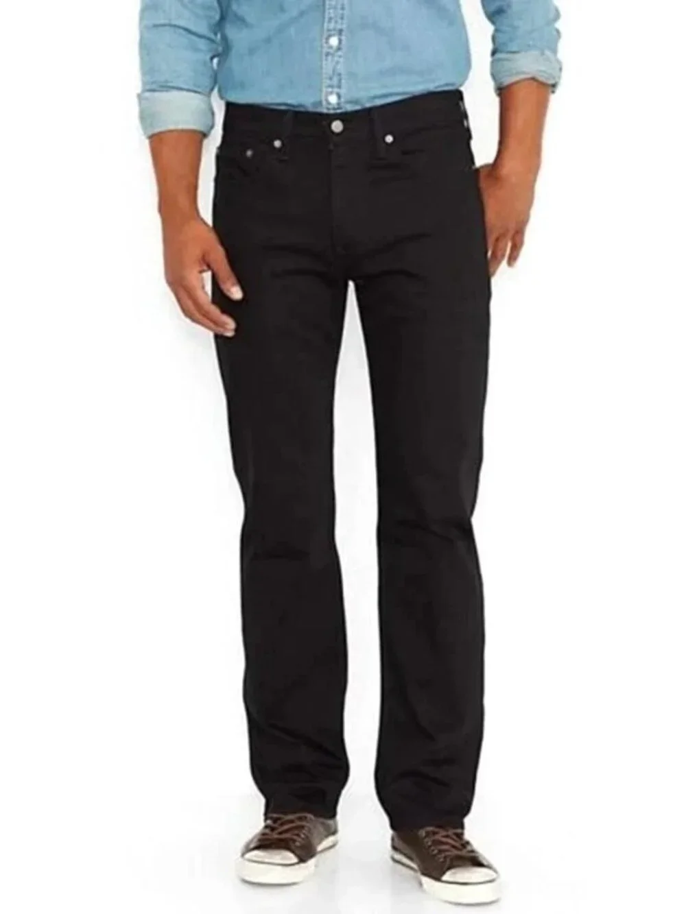 NWT Levi's 514 Straight Men's W36 L32 Black Stretch Chino Pants Cotton Blend